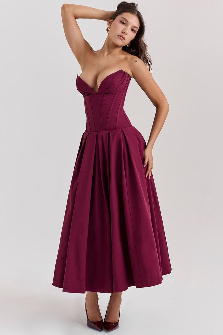Zaria Maxi Dress - Wine