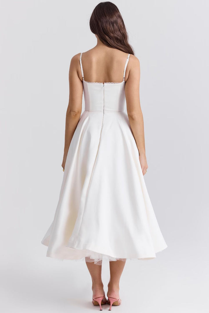 Selene Midi Dress - White