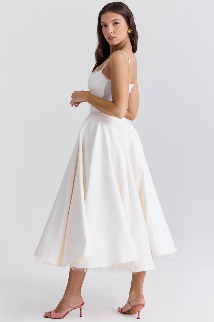 Selene Midi Dress - White