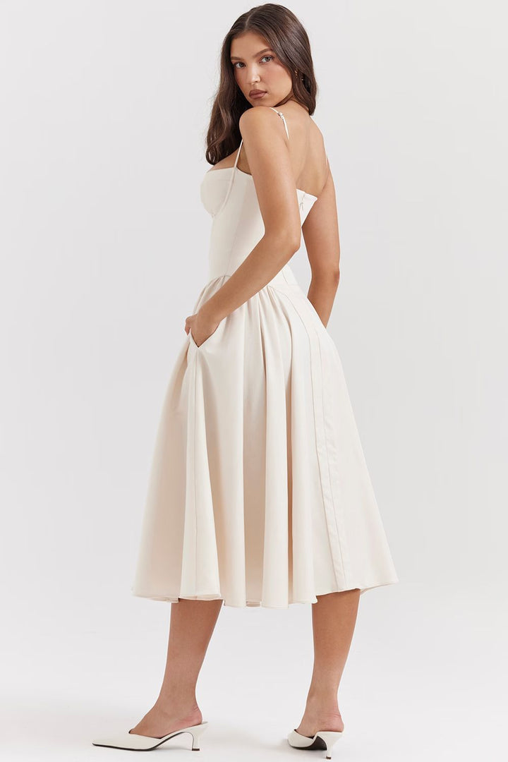 Penelope Midi Dress - Cream