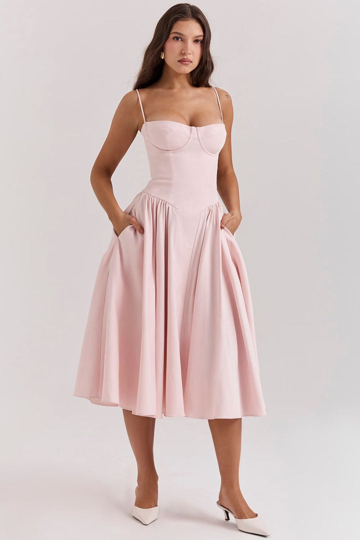Penelope Midi Dress - Blush