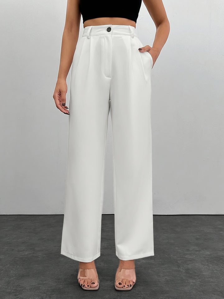 Elena – High-Waist Straight-Leg Suit Pants