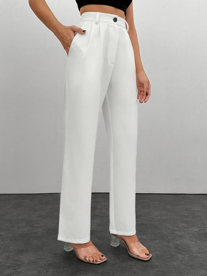 Elena – High-Waist Straight-Leg Suit Pants