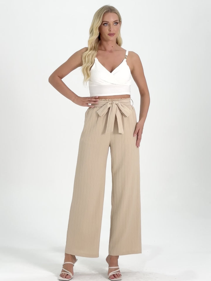 Vivienne – Wide-Leg Tie Waist Pants