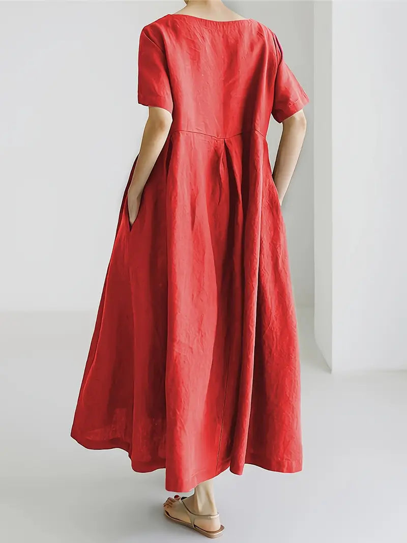 Nadia - Relaxed Linen Maxi Dress