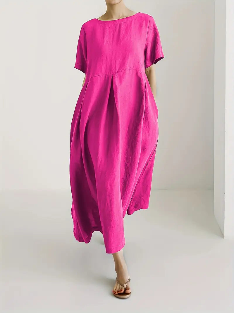 Nadia - Relaxed Linen Maxi Dress