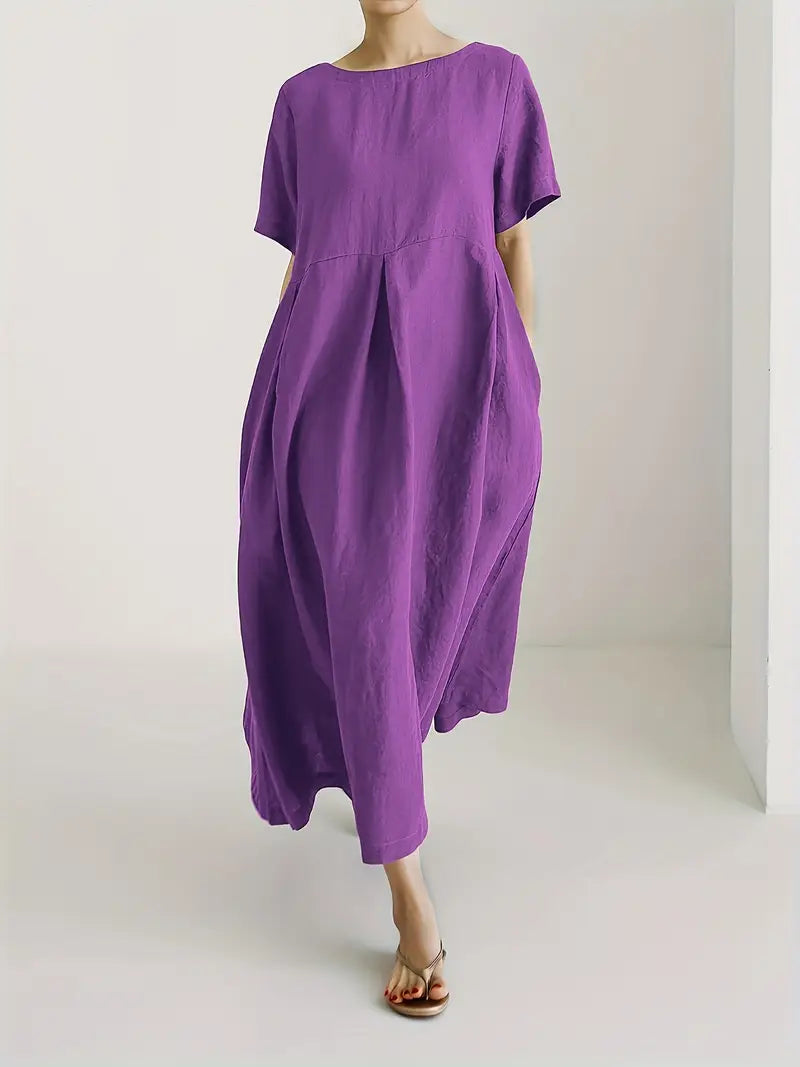 Nadia - Relaxed Linen Maxi Dress