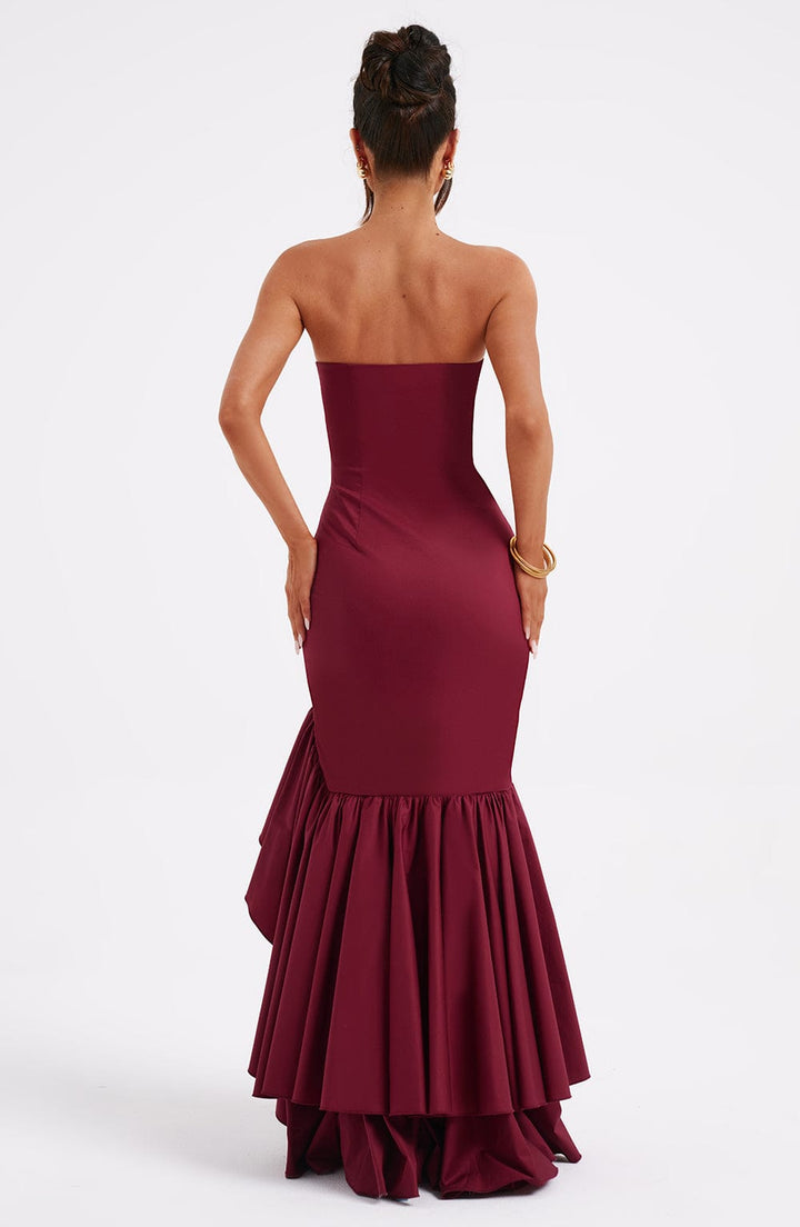 Riviera | Sleeveless Slit Ruffle Maxi Dress