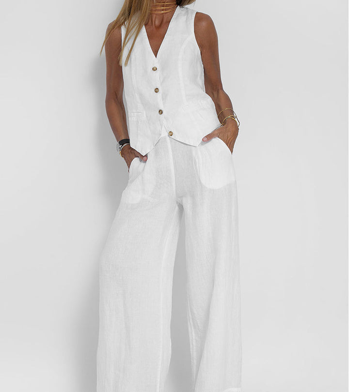 Ella - Vest & Wide Pants Set (Almost sold out)