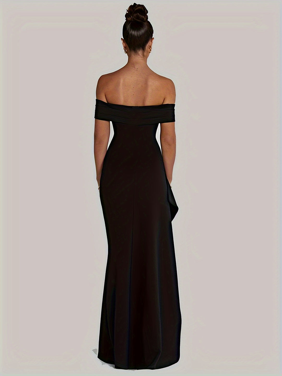 Celeste - Backless Off-Shoulder Slit Dress
