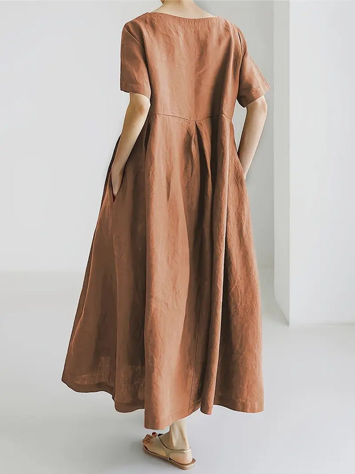 Nadia - Relaxed Linen Maxi Dress