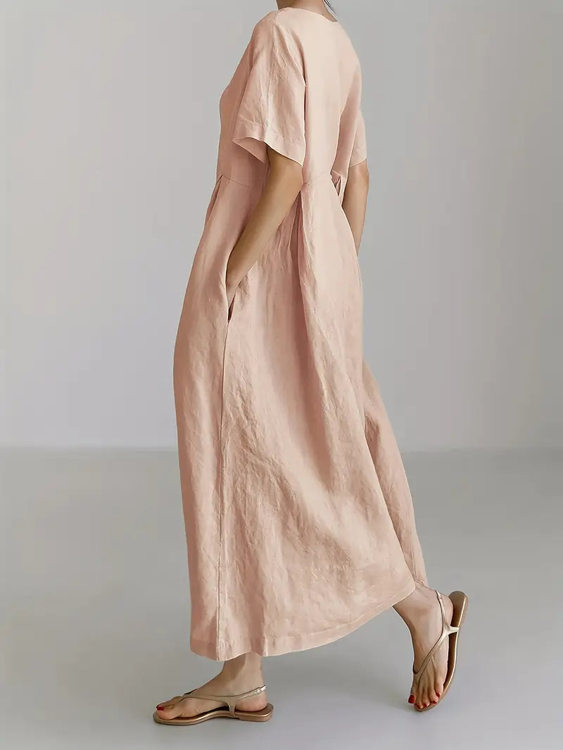 Nadia - Relaxed Linen Maxi Dress