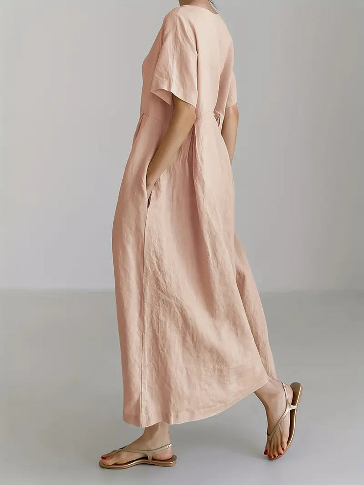 Nadia - Relaxed Linen Maxi Dress