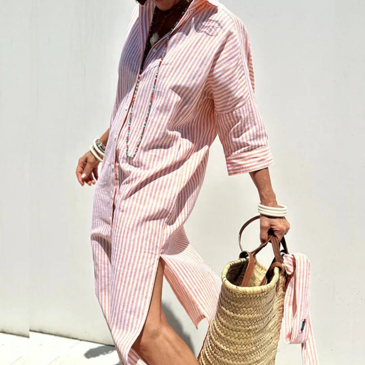 Armelle - Elegant Striped Summer Dress (Almost sold out)