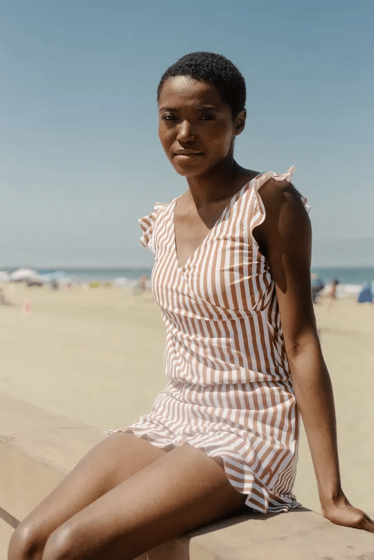 Mary - Swimsuit with ruffles and bust support