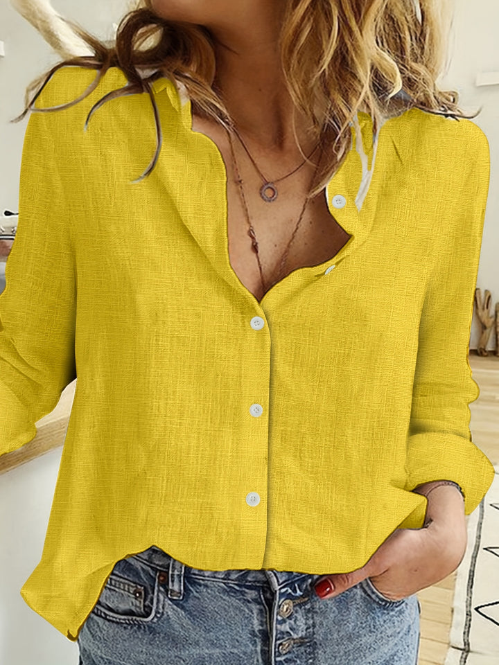 Elise - Long Sleeve Linen Shirt