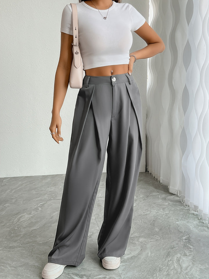 Vivian – Pleated Wide-Leg Suit Pants