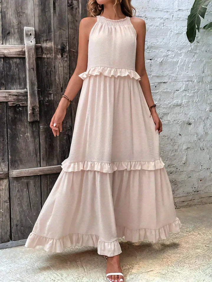 Sarah - Halter Ruffle Maxi Dress (Almost sold out)