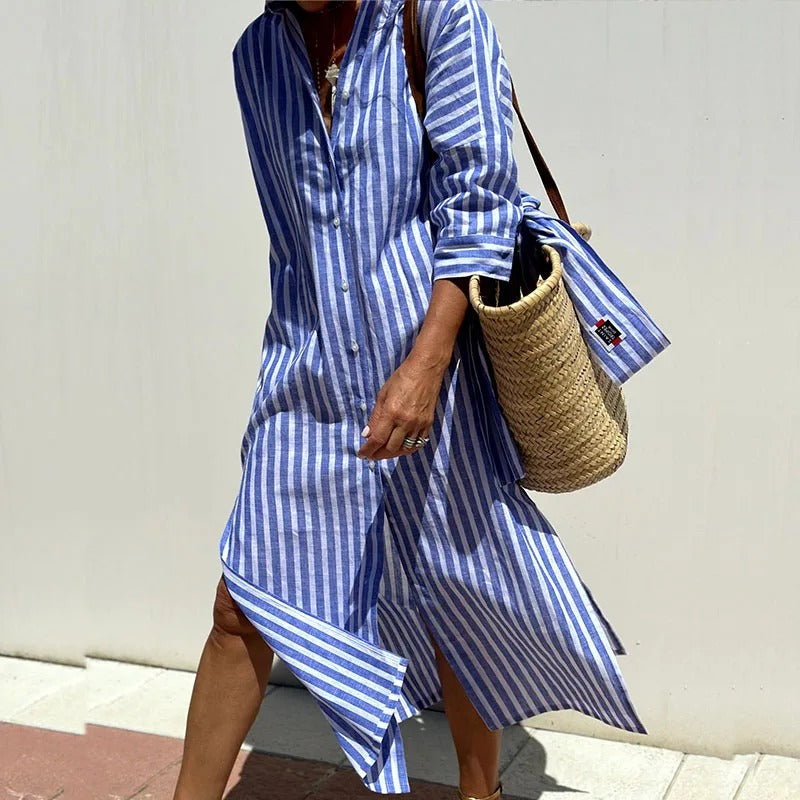 Armelle - Elegant Striped Summer Dress (Almost sold out)