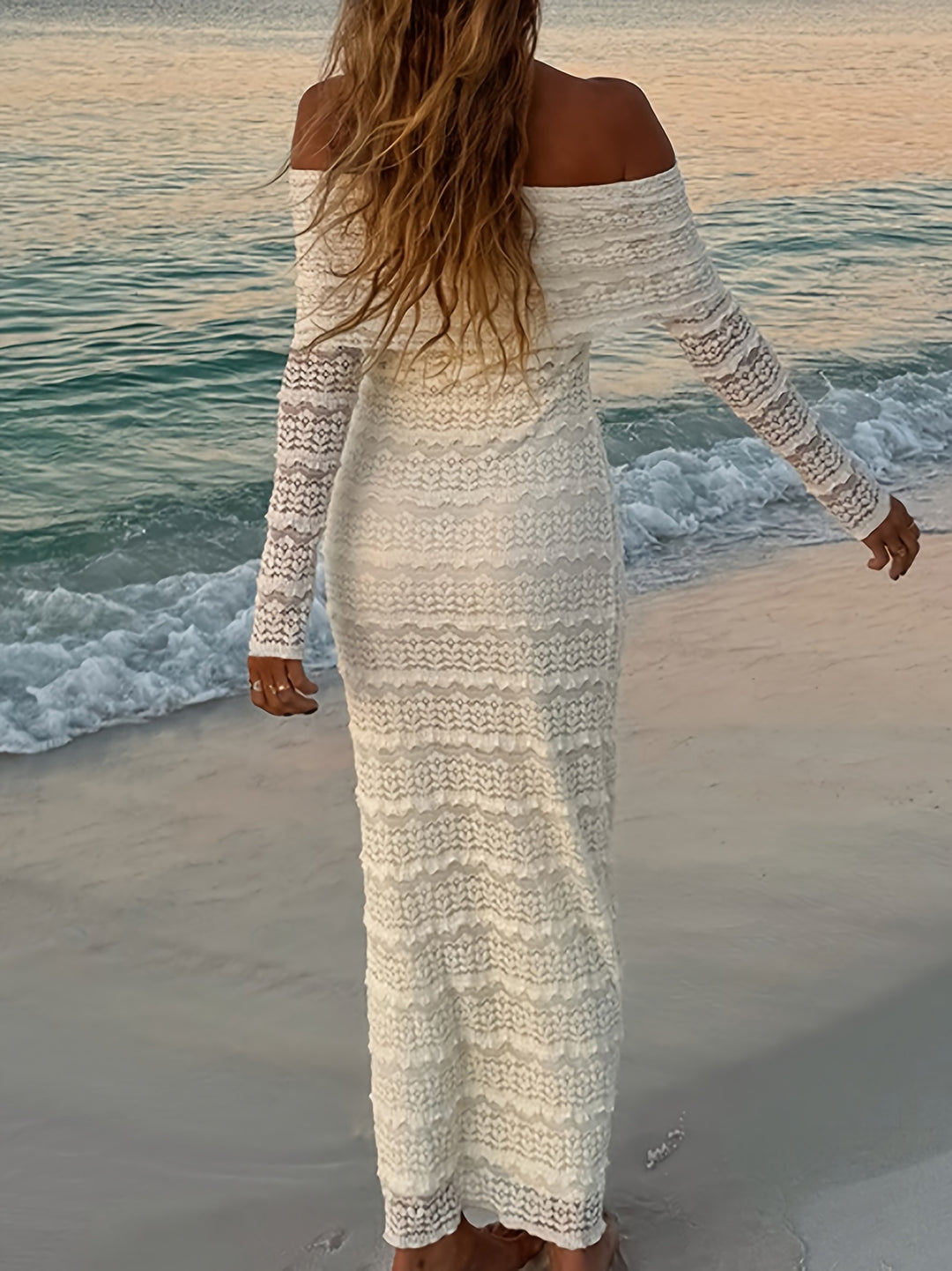 Celeste - Elegant Off-Shoulder Lace Dress