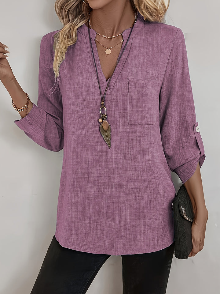 Seraphine - The Effortless V-Neck Blouse
