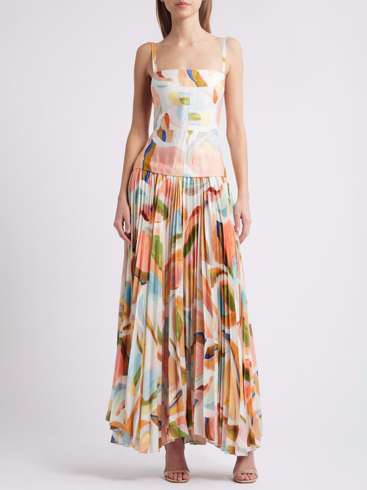 Aurora - Abstract Print Maxi Dress
