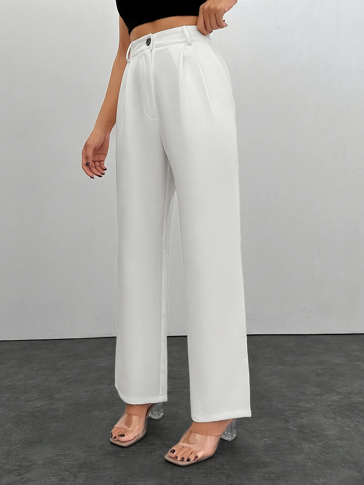 Elena – High-Waist Straight-Leg Suit Pants