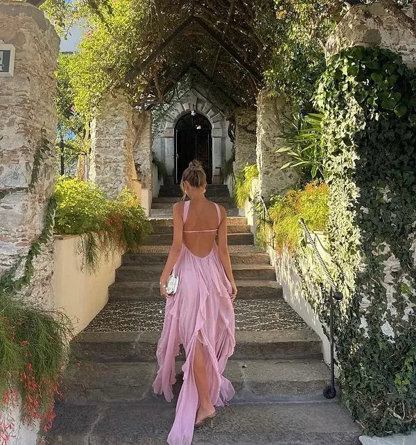 Lana - Elegant Ruffled Strapless Maxi Dress