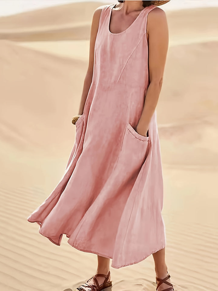 Sophia - Sleeveless Maxi Dress With Pockets