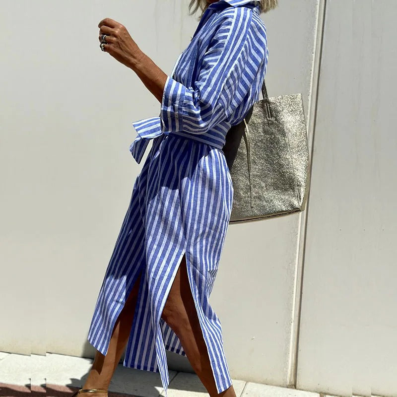 Armelle - Elegant Striped Summer Dress (Almost sold out)