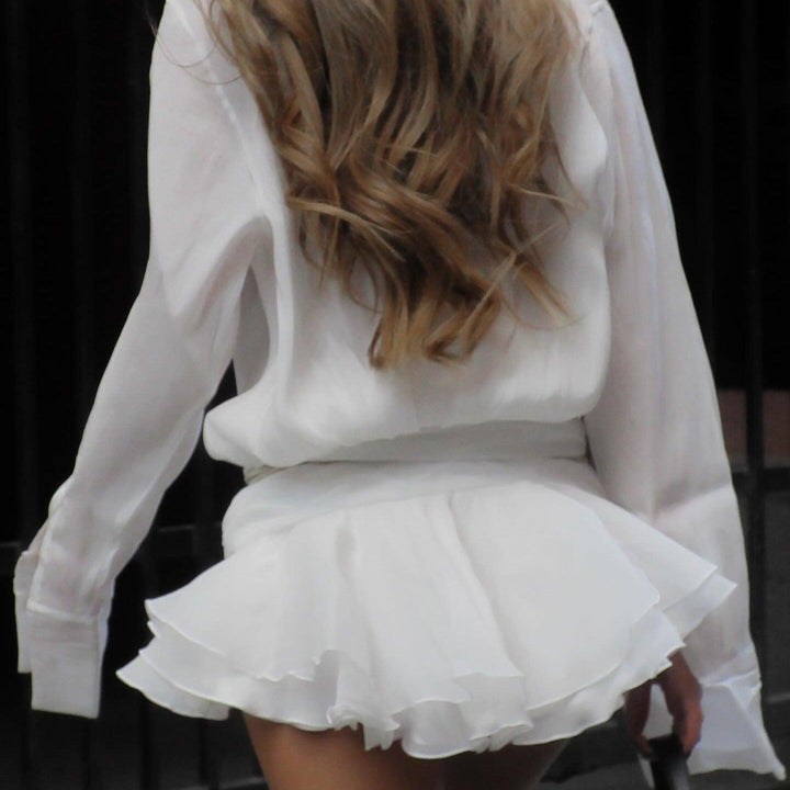 Kate - Structured Flowy Mini Dress