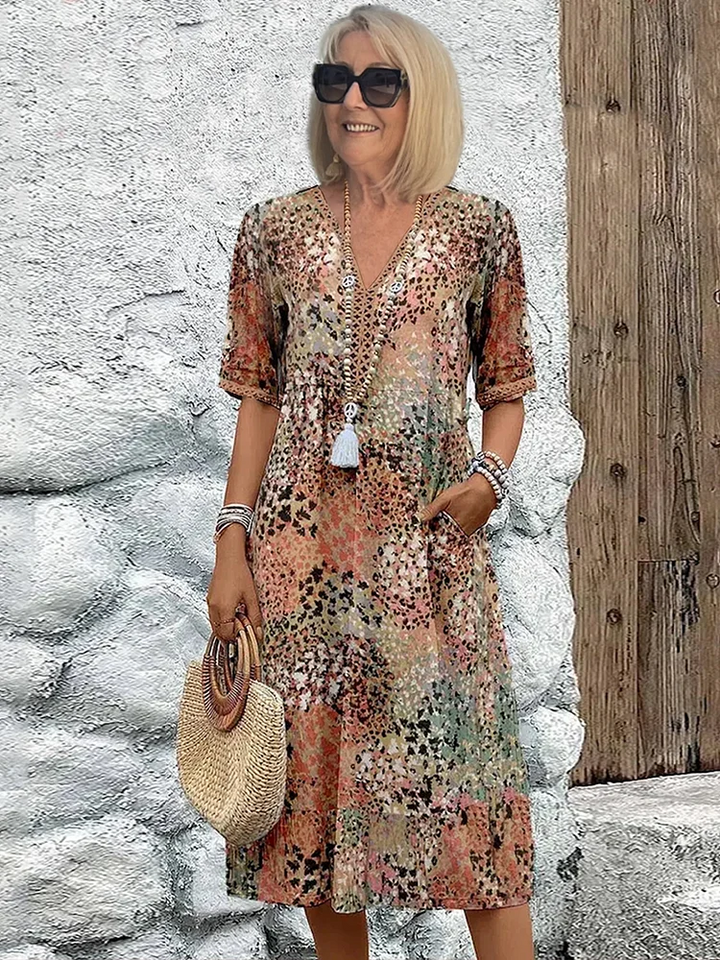 Camille - Vibrant Mid-Length Dress