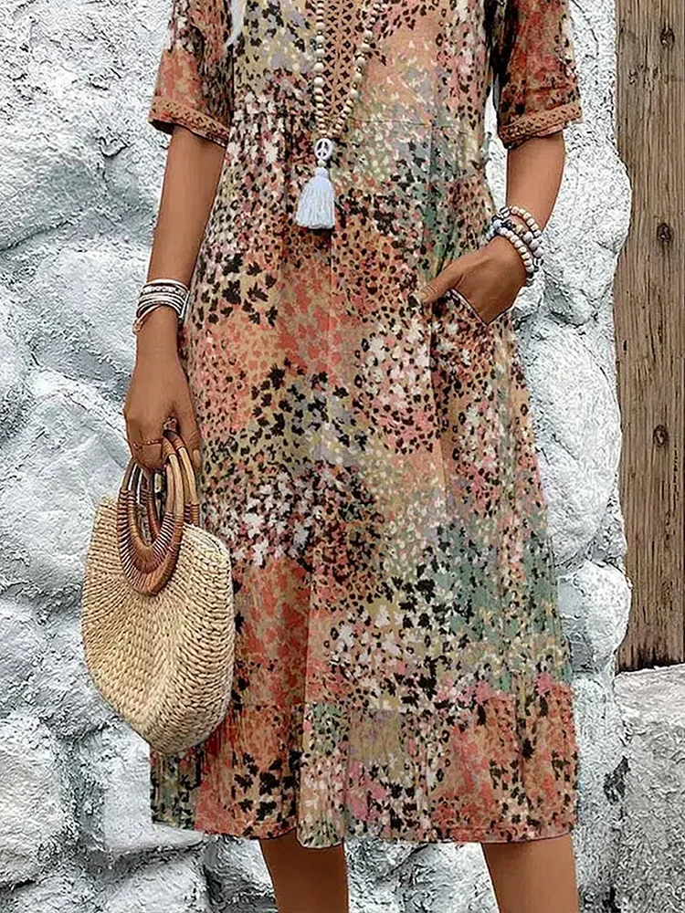 Camille - Vibrant Mid-Length Dress