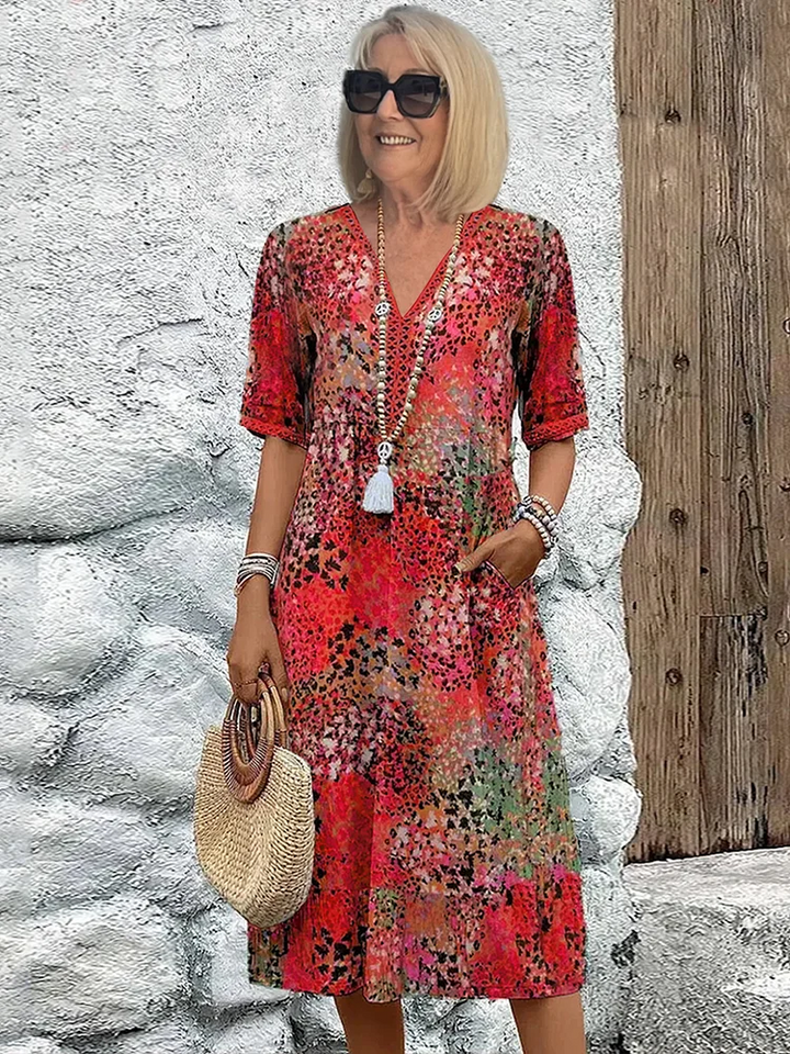 Camille - Vibrant Mid-Length Dress