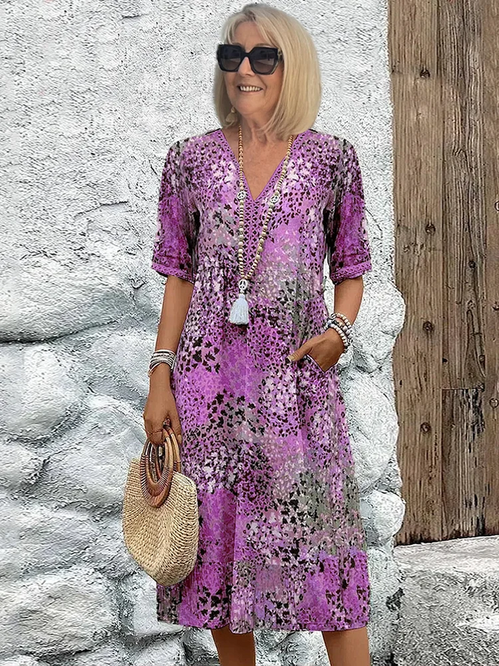 Camille - Vibrant Mid-Length Dress