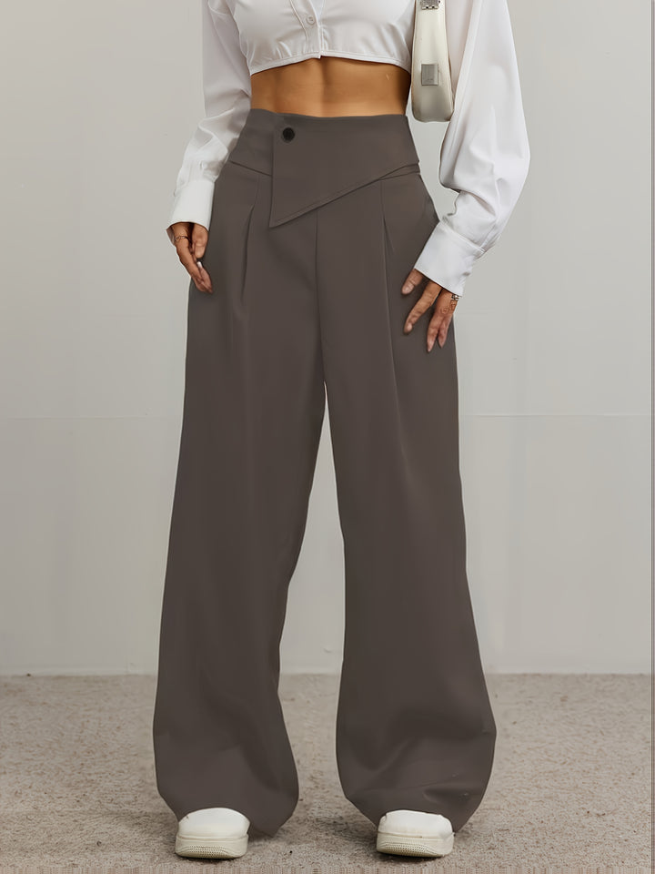 Amara – Asymmetrical Flare Suit Trousers