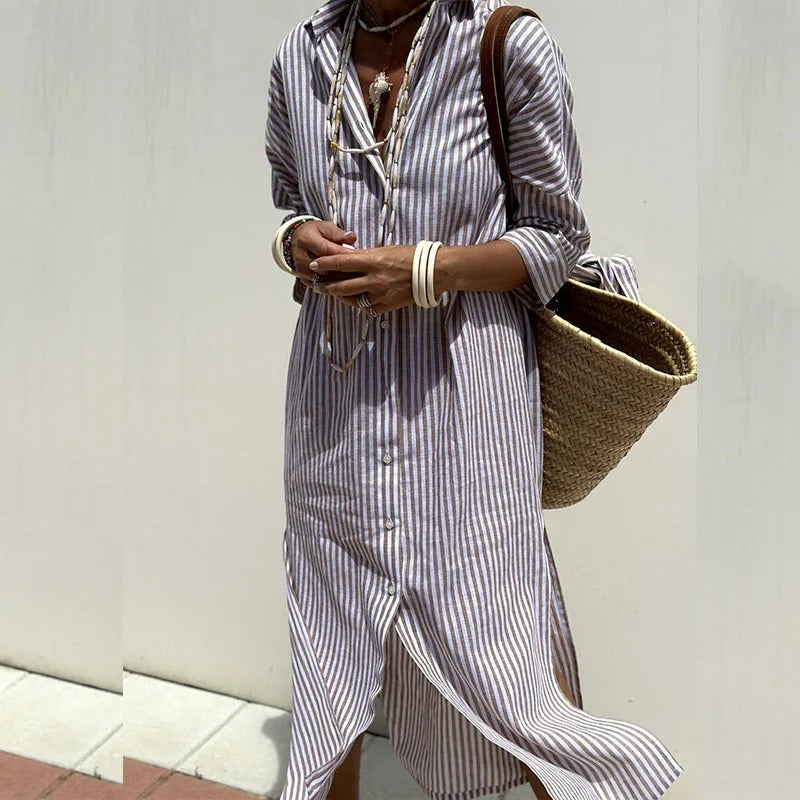 Armelle - Elegant Striped Summer Dress (Almost sold out)