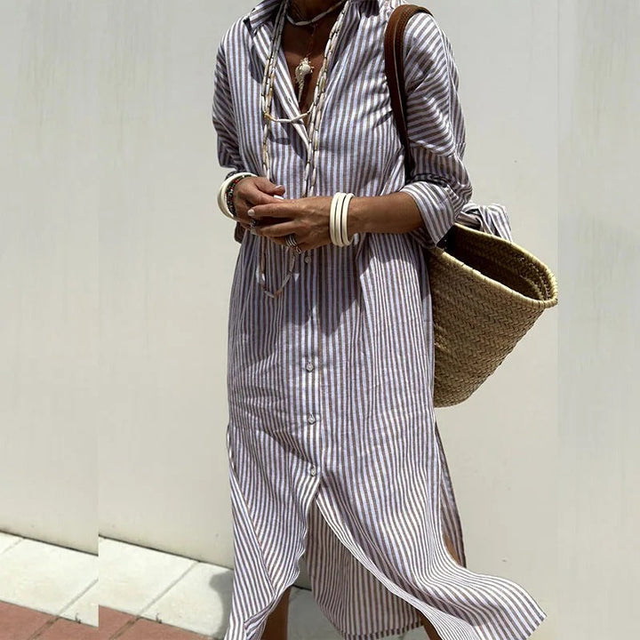 Armelle - Elegant Striped Summer Dress (Almost sold out)