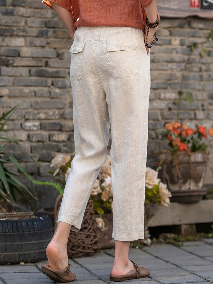 Sienna – Relaxed Linen Harem Pants