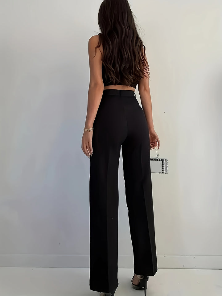 Celeste – High-Waisted Straight-Leg Trousers
