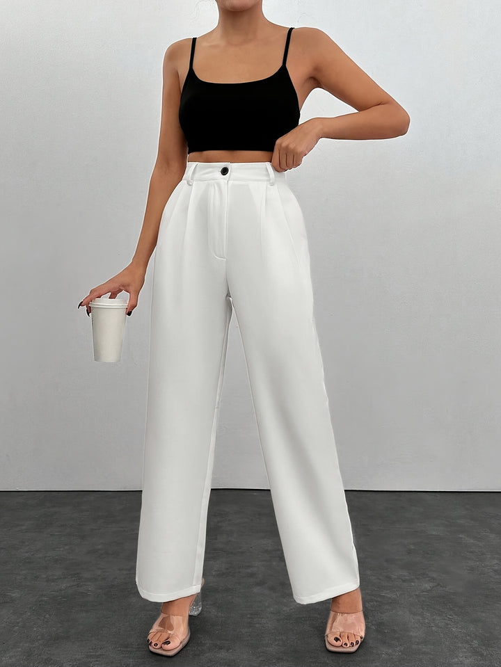 Elena – High-Waist Straight-Leg Suit Pants