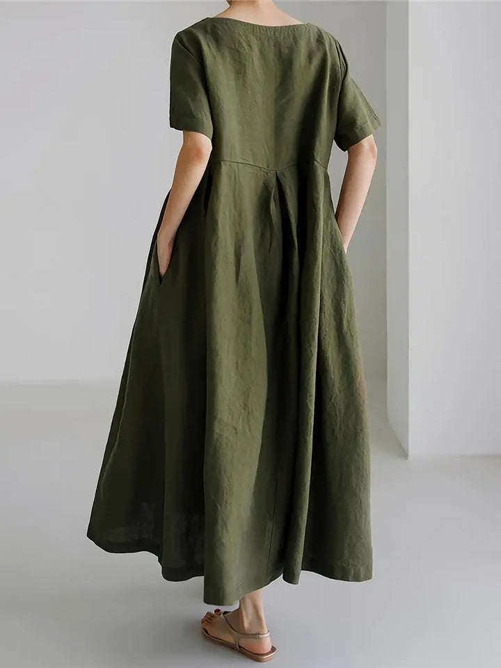 Nadia - Relaxed Linen Maxi Dress