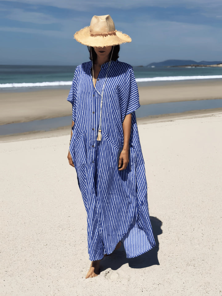 Marissa - Striped Beach Cover-up