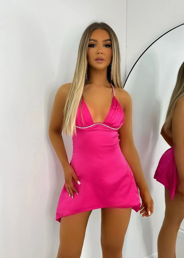 Amara Mini Dress - Hot Pink