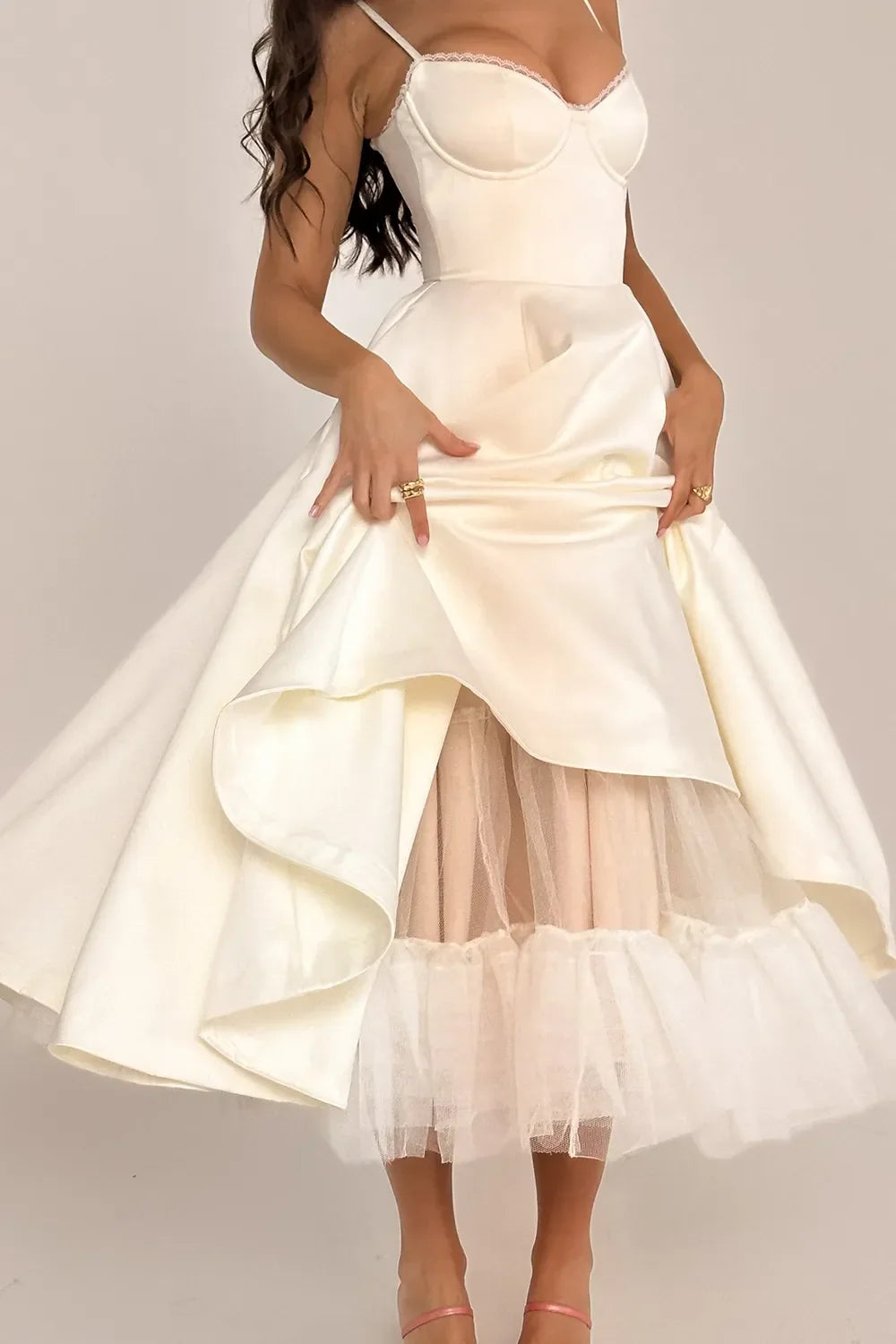 Selene Midi Dress - White