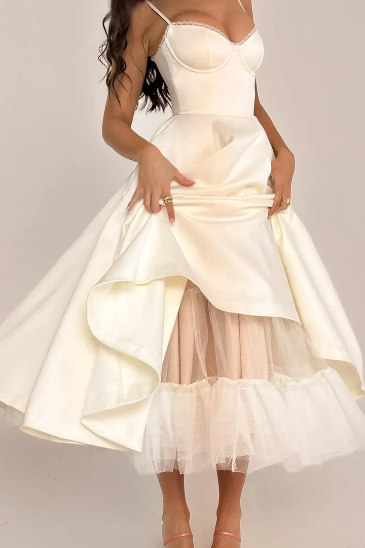 Selene Midi Dress - White