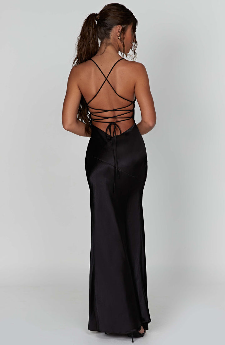 Alora | Silky Soft Satin Maxi Dress