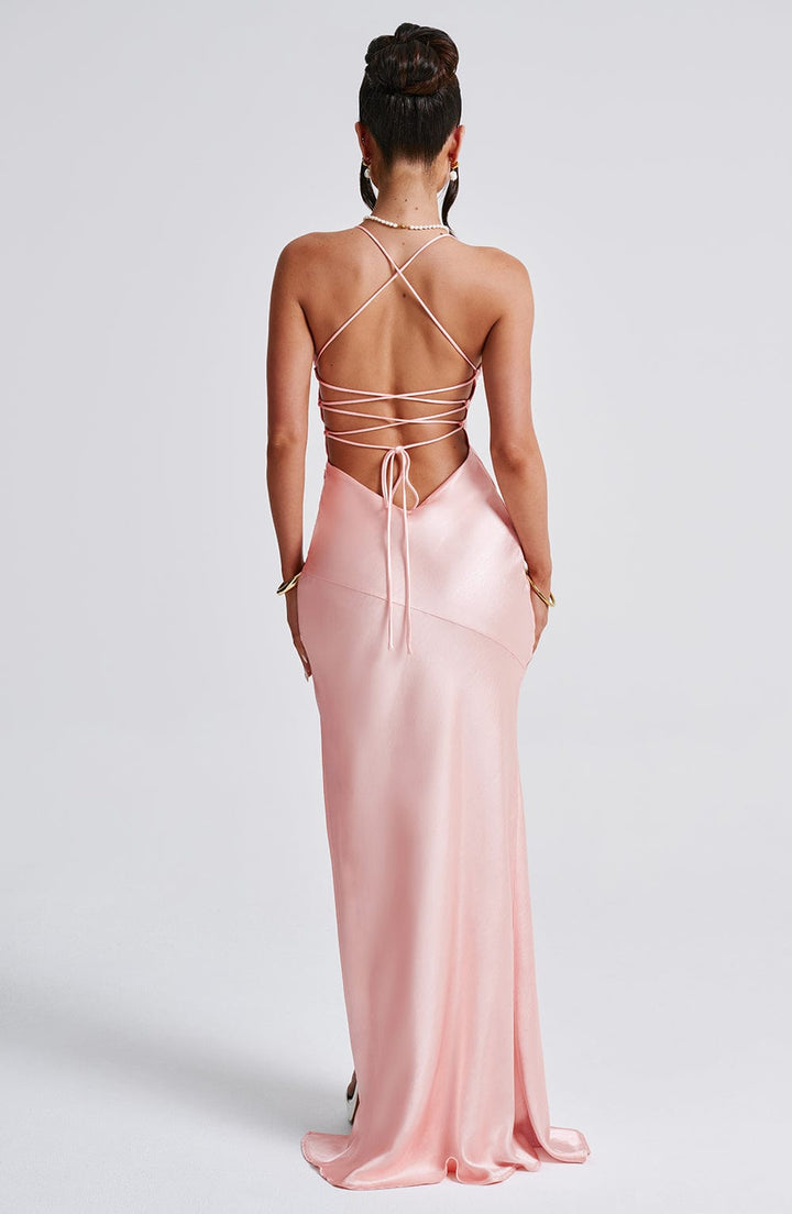 Alora | Silky Soft Satin Maxi Dress