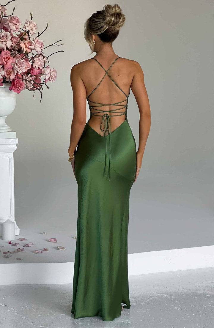 Alora | Silky Soft Satin Maxi Dress