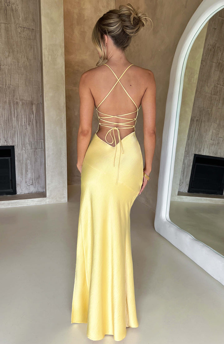 Alora | Silky Soft Satin Maxi Dress